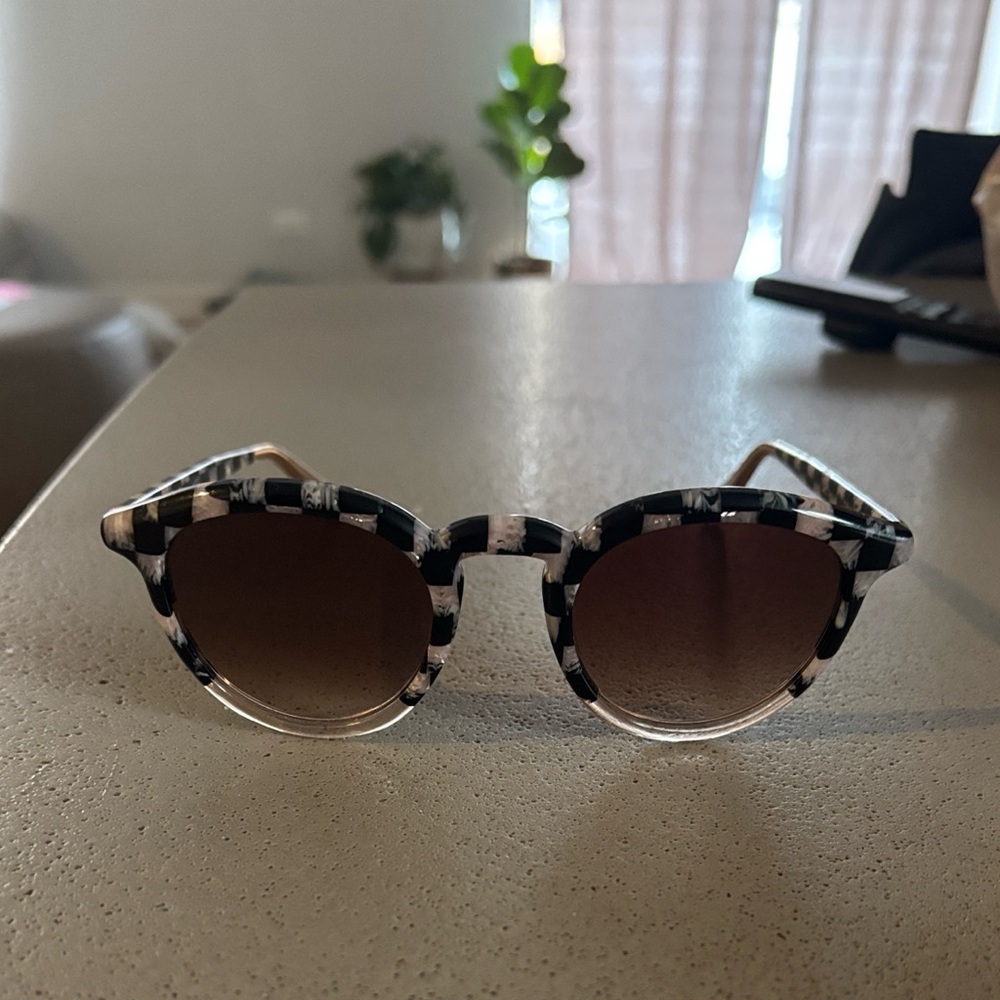 KREWE Black and White Sunglasses